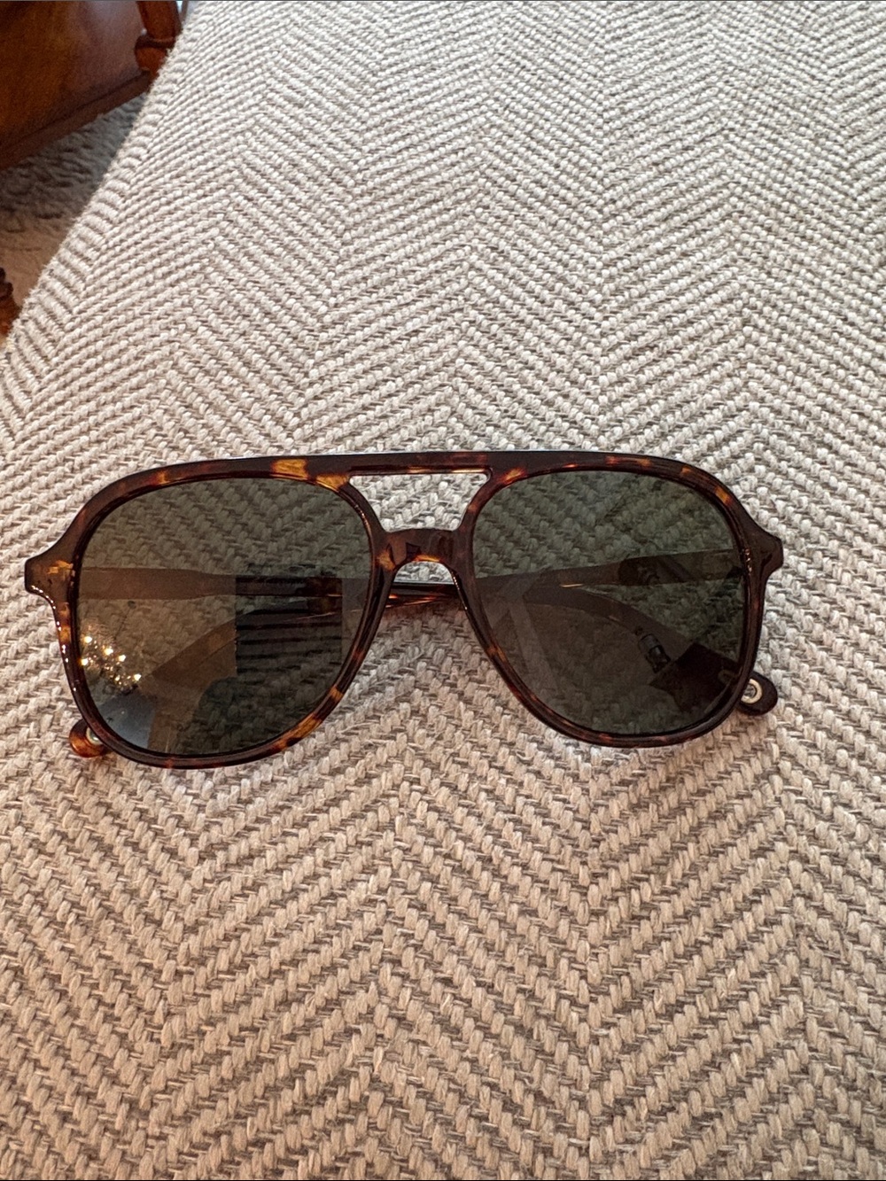 Tortoiseshell Aviator Sunglasses